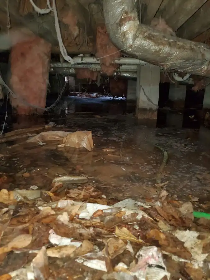 Crawl space flood assessment for Commercial Water Damage Restoration in Bullhead City
