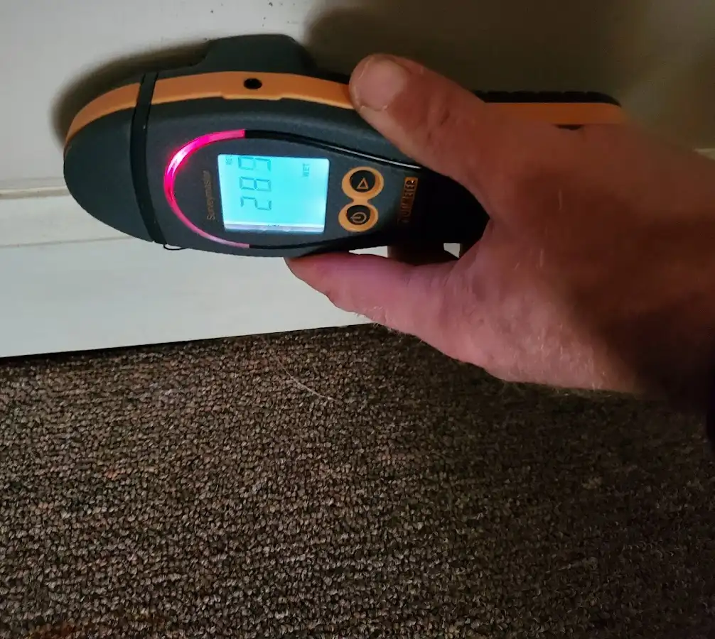 Moisture detection at baseboard during Mold Inspection & Testing in Bullhead City